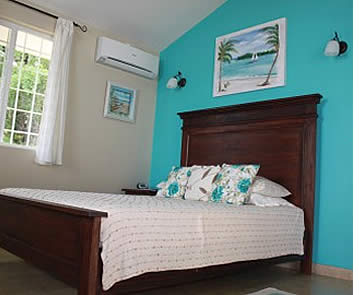 Room within one of the beach front villas in Bocas del Toro